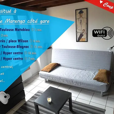 Apartment Studio Proche Gare Sncf Matabiau Et Mediatheque • A Deux Pas Des Allees Jean Jaures Toulouse